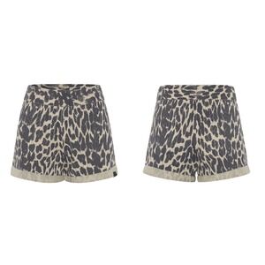 One‎ Teaspoon NWT Jungle Animal New Mexico Knit Shorts Leopard  Print Size XXS